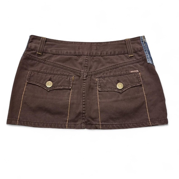 CONIC Y2K Phard Brown Studded Mini Skirt – / Early 2000s Italian Designer - Picture 5 of 8